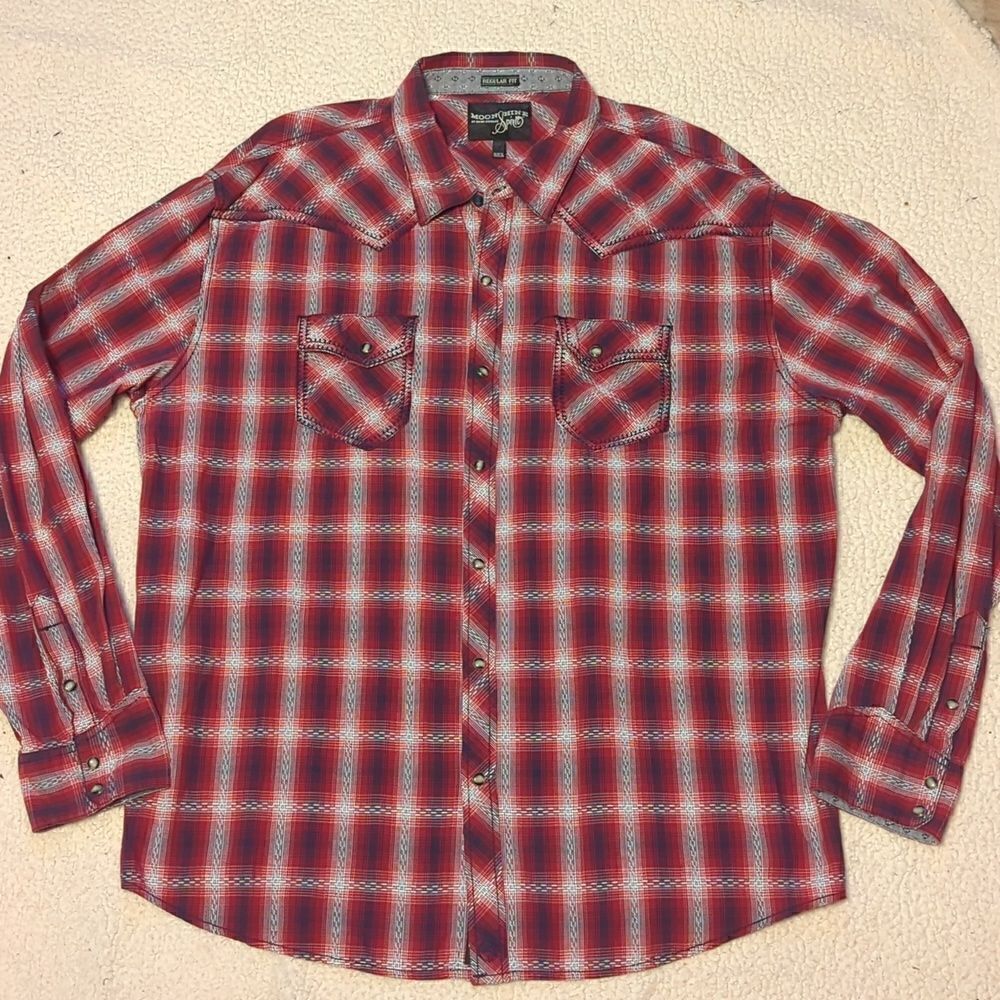 Moonshine Spirit By Brad Paisley Plaid Shirt Mens XXXL (3XL) Pearl Snaps Reg Fit